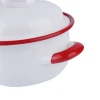 2.2L Cute multi-purpose  enamel metal noodles belly  cooking pot/casserole/can stew cookware set can be used directly on fire