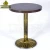 Import 24 inch round bronze base table cast iron bistro table wrought iron bar table from China