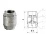 2PC spring stainless steel 800WOG ball float check valve