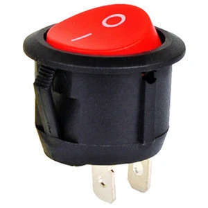 2pin on off round type  black color  10A 250v rocker switch