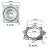 Import 2&quot;/3&quot;/4&quot;/6&quot; Galvanized Square Swivel Plate 360 Degree Full Ball Bearing Rotating Plate for Storage Rack from China