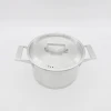 304 stainless steel cooking soup pot double handle sauce pans with lid