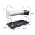 Import 304 Stainless Steel Dish Rack 2 Tier Black Metal Dish Drainer Rack Large Dish Drying Rack with Drain Board and Utensil Holder from China