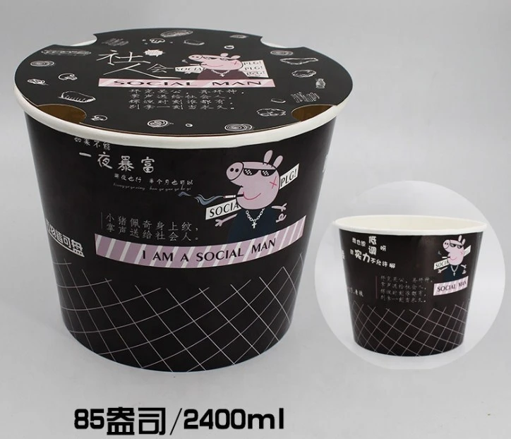 32oz 64oz 85oz 120oz 150oz 170oz Whole Family Bucket Take-out Paper Cup Bucket Fried Chicken Bucket Disposable Biodegradable