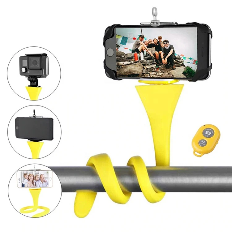 360 Degree Rotating Portable Remote Control Flexible Selfie Stick Cell Phone Holder Stand