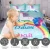 Import 3Pcs Home Textiles Rainbow Unicorn Believe Miracles Floral Blue Bedding Set Cartoon Duvet Cover For Kids from China