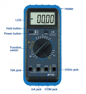 4 1/2 digits Auto range multimeter MY65 with frequency