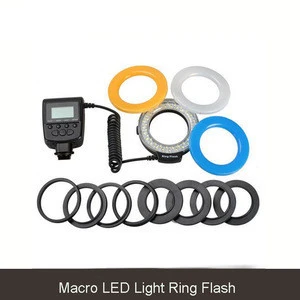 48 SMLED Macro Ring Flash Light With Lens Adapter For DSLR Camera Speedlite Flash Modeling Light