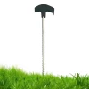 4PCS 8*200mm M8 Carbon Steel Hexagonal Glow-in-the-dark Ground Pegs Portable Rotatable Plastic Head Threaded Tent Pegs