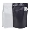 500g 1 Kg Custom Stand Up Standup Printed White Black One Way Valve Ziplock Coffee Bag