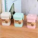 600ML Wheat Straw Food Storage Containers with Lids