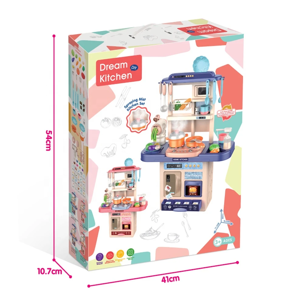 68PCS Kitchen Toys Kids Noodle Machine Food Menu Board Accessories Set Pretend toy