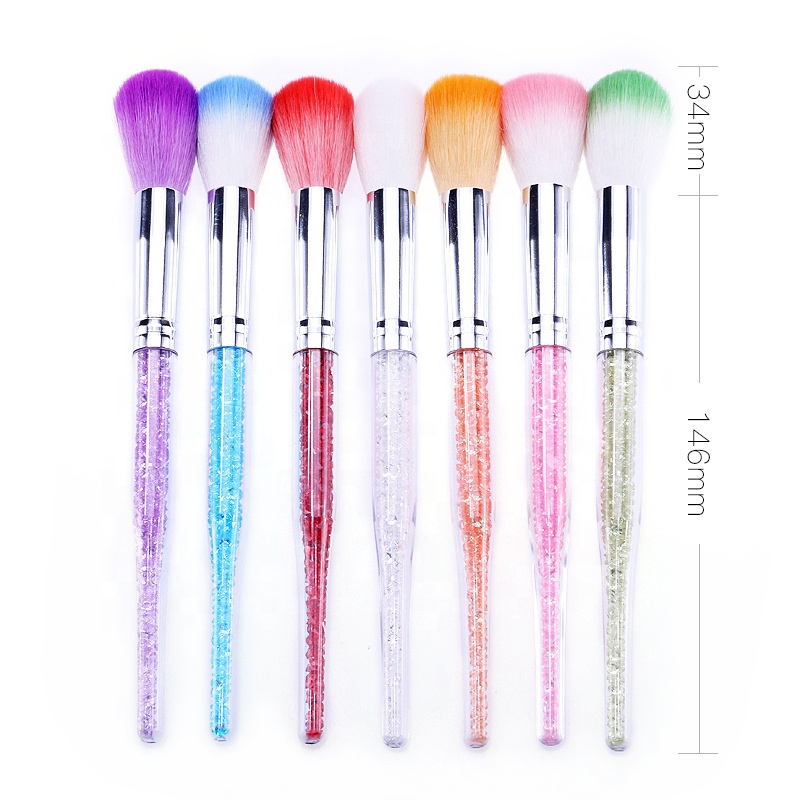 Nail Dust Bush Glitter Laser Soft Remove Dust Powder Cleaning Nail Brushes With Diamond Manicure Brush For Nail