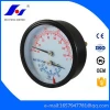 70-320Fahrenheit/Celsius Thermo-manomete 0-75psi/feet H2O Bimetal Thermometer Back Connection Temperature Instruments