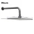 Import 8 inch ABS matte black ultra thin square overhead bathroom rainfall shower head from China