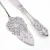 Import 9.25 Silver Wedding Cake Knife And Server Set Elegant Baroque Party Cake Shovel Cutter Decorative Serving Utensils Silverware from China
