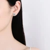 925 sterling silver love bag earrings for women Moissamite earrings plated pt950 gold points rose gold ring wedding gift