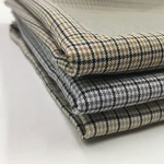 95% polyester 5% spandex fabric 175 gsm plaid XZ-3303 spandex polyester fabric