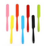 9.6-inch seamless integrated design cake cream long handle silicone scraper peanut butter jar scraper cake icing spatula