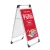 Import A Frame Pavement Sign With Handle Single Side Advertising Poster Stand Kt Poster Board from China
