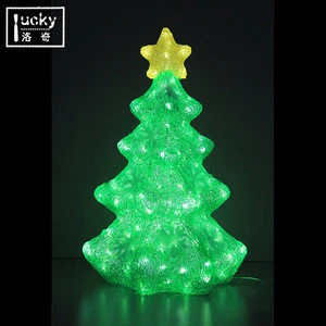 Acrylic Christmas Tree LED Battery Operated Colour Changing Desk Table Top Christmas Tree Decorations Light Festive Home Holiday