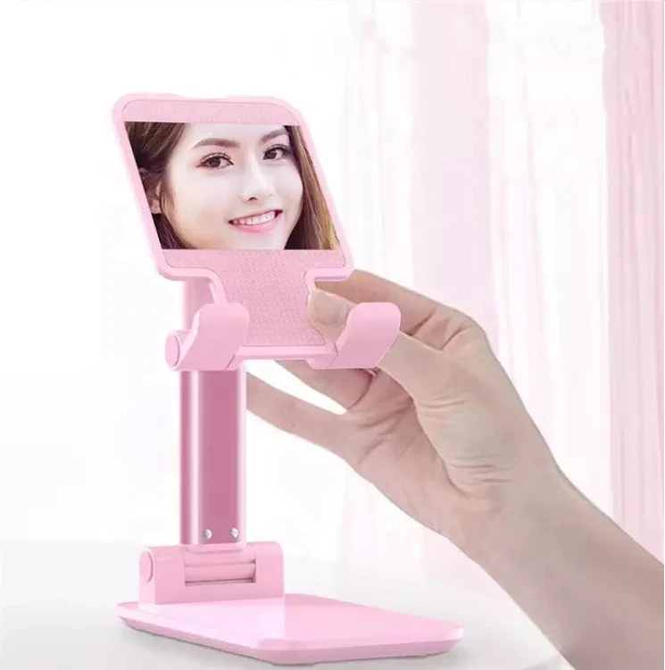 Adjustable Universal Folding accessories phone Desktop Phone Stand Tablet PC Holder with Mirror adjustable phone holder stand