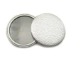 Advertising custom design mini round tin mirror pocket hand makeup mirror with logo printing