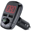 AGETUNR T50 Bluetooth 5.0 Car Kit U disk/micro SD Card Dual USB Charger Handsfree FM Transmitter MP3 Audio Player-Red Light