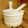 Alphasauna Hot Selling Findand White Pine Sauna Bucket with PE Plastic Liner For Sauna Room