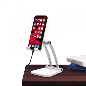 Aluminum alloy mobile phone holder,foldable cell phone and tablet stand, mobile phone stand double folding phone stand holder