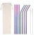 Import Amazon best seller wholesale rainbow colorful stainless steel reusable metal drinking straw from China
