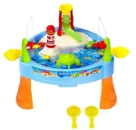 Amazon Hot Sale shantou 23pcs game set with Music and Light fishing game gambling water table for Kids and Toddlers, Colorful