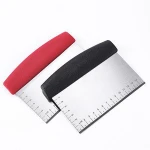 Amazon Hot Sale Stainless Steel Portable Pastry Dough Cutter Pizza Dough Scraper Bake Ware Tools