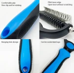 Amazon hot selling dog and cat brush pet hair comb grooming set pet steel comb