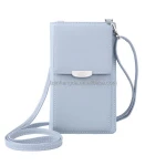 Amazon hot women PU belt bag mobile phone cases leather crossbody-bags