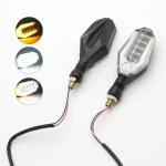 Amber white led DRL motorcycle fog light turn signal light