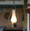 American country side antique decorative electric mini glass kerosene oil pendant lamps for restaurants