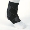 Antimicrobial compression adjustable neoprene Ankle Support with stabilizer straps