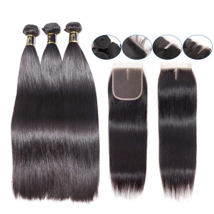 Aosun Straight Human Hair Weave Bundles, Wholesale Cheap Human Hair, 30 Inch Remy Human Hair Weft