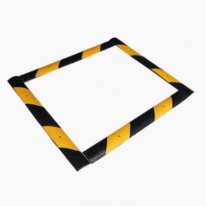 Aroad 1 Meter Mini Black And Yellow One Way Rubber Traffic Car Speed Bump Speed Hump Road Sales