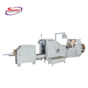 automatic roll fed square bottom paper bag making machine with low price