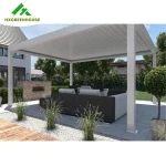Awning garden canopy waterproof gazebo motorized metal 4x3 outdoor louvered kits roof system bioclimatic aluminum pergola