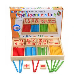 Baby Toys Counting Sticks Education Wooden Toys Building Intelligence Blocks Montessori Mathematical Wooden Box Children Gift