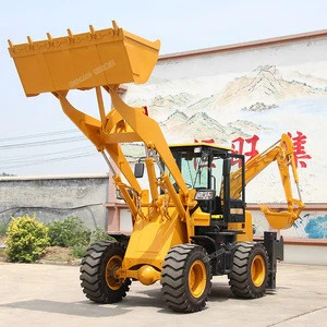 backhoe loader made in China construction trenching machine 7ton backhoe loader for sale