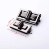 Bag accessories factory price 46mm black zinc alloy metal adjustable sliding Band Strap belt buckles