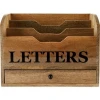 bamboo desk organizer storage with drawer new design bamboo Letters Holder wholesale