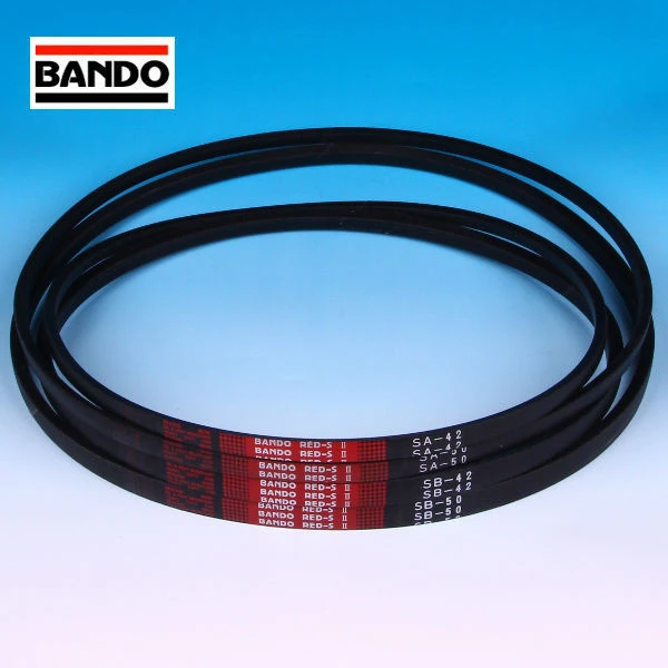Bando Chemical Red S2 and W800 heat resistant transmission belt for agricultural machinery. Made in Japan (bando timing belt)