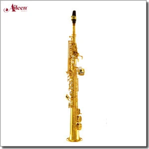 Bb Key Yellow brass Chinese Pads jinbao soprano saxophone(SP400G)
