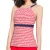 Import Beauty Spandex Modest Textured Red White Stripe Halter Swimwear Tankini Top from China