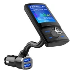 Best BT4.2 Big Color Screen Display MP3 Player USD QC3.0 Fast Charger FM Transmitter Hands Free Bluetooth Car Kit with Mic